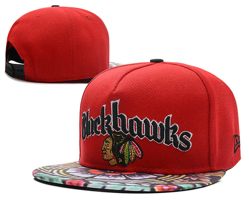 Chicago Blackhawks Red Snapback Hat DF 0613